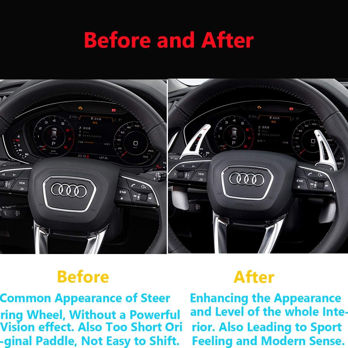 Amazon.com: TTCR-II Steering Wheel Paddle Shifter Extensions for